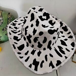 Kids' Black and White Patterned Cowboy Hat